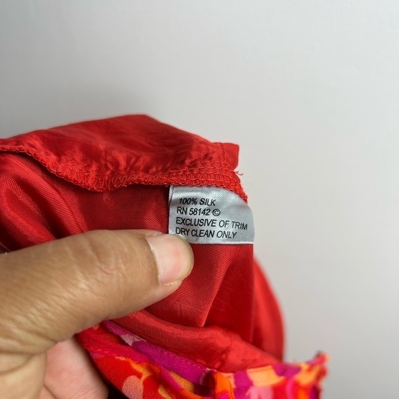 VTG BEADED Fairy Coquette Y2K 90s Muse 100% Silk sequins Layered Red HOCO Dres 4 - Picture 8 of 13